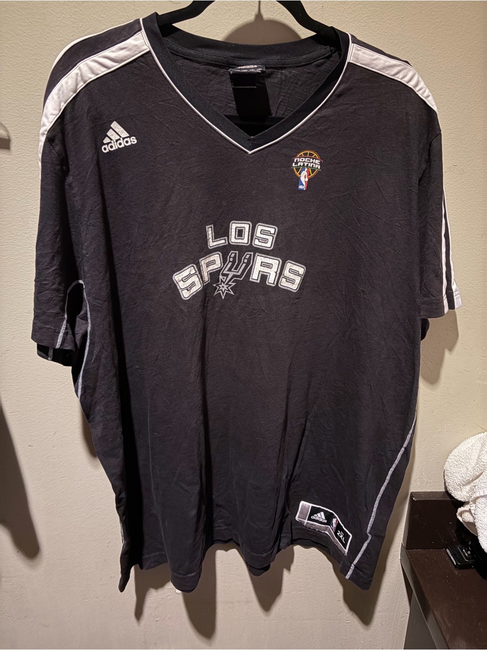 RARE adidas San Antonio Los Spurs Noche Latina Shooting shirt basketball jersey